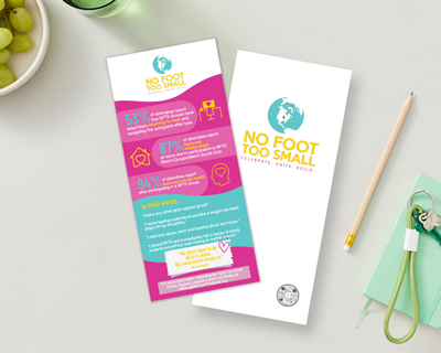 No Foot Too Small-Mental Health Rack Card